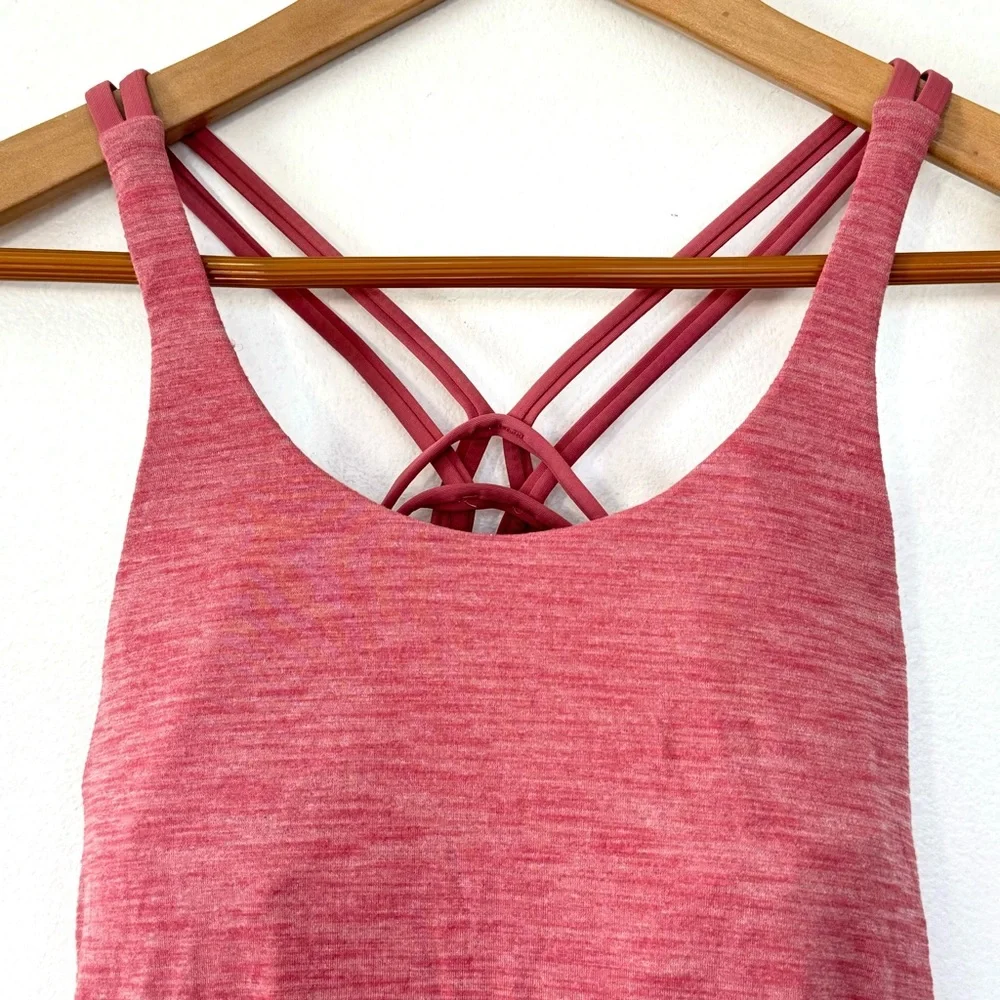 Lululemon Drapey Fit Movement to Movement 2 in 1 Sporty Tank in Cherry Sz 6 - Picture 6 of 12